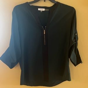 Calvin Klein Blouse. Green. Half Sleeve.